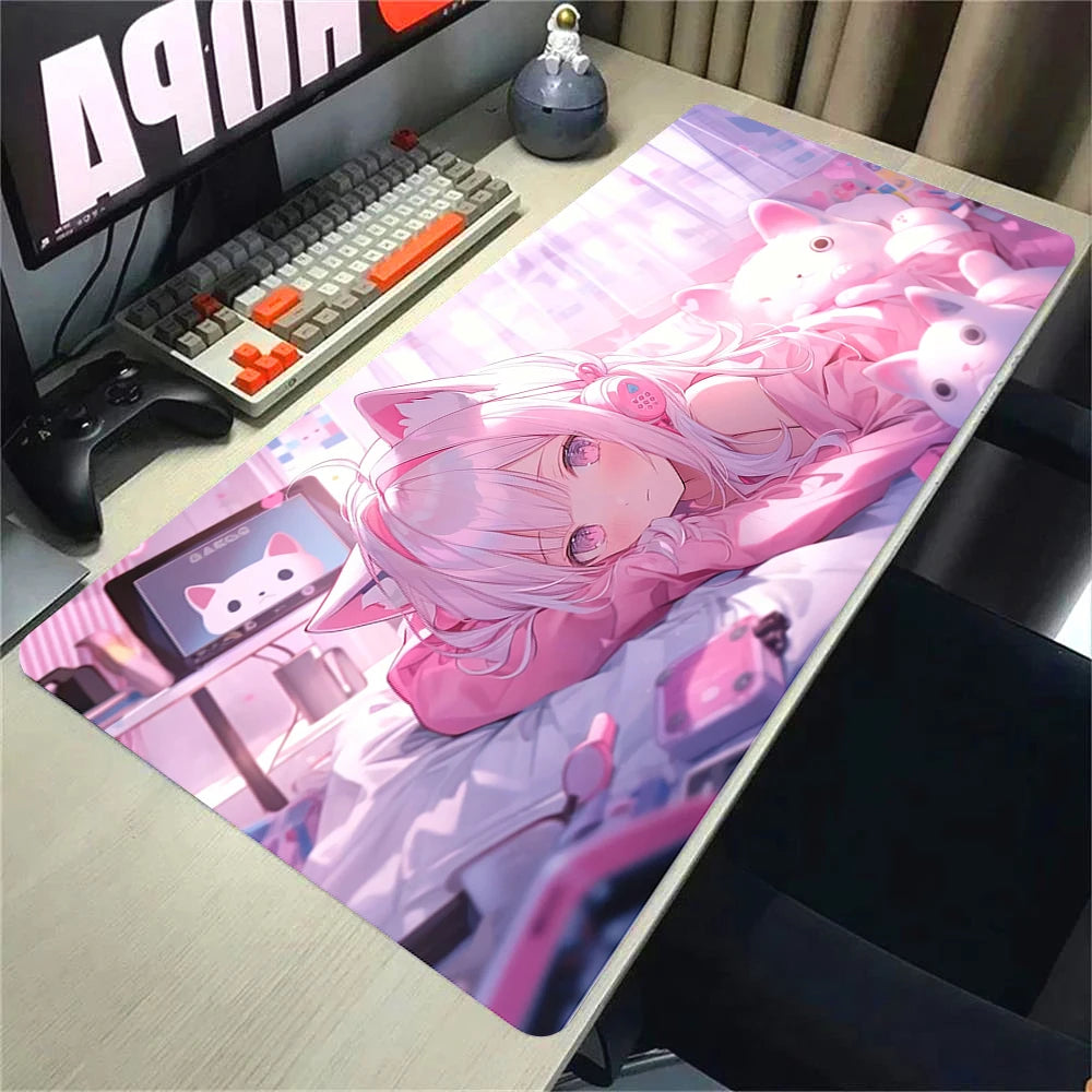 Kawaii Anime Desk Mat –  Gaming Mouse Pad, Non-Slip Rubber Base, HD Print