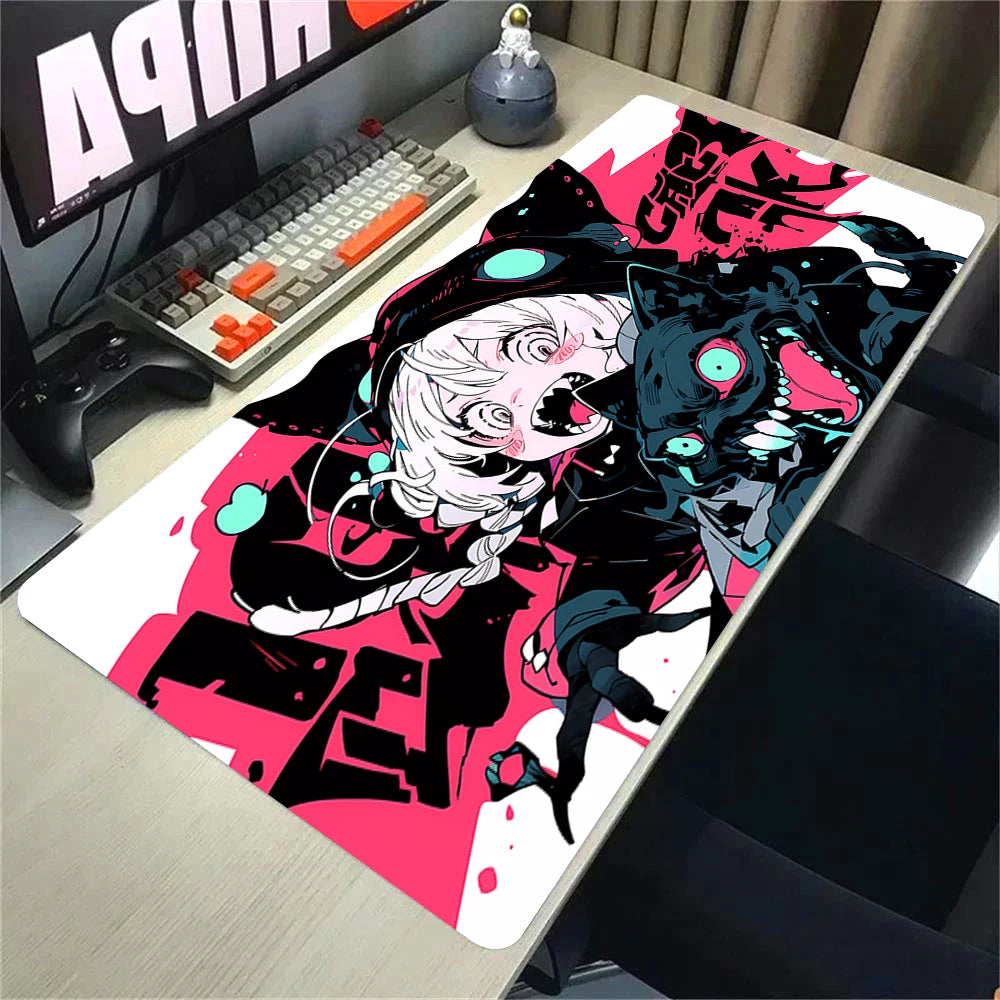 Anime Gaming Desk Mat – Mouse Pad, Kawaii Girl & Cat Design, Smooth Control Surface