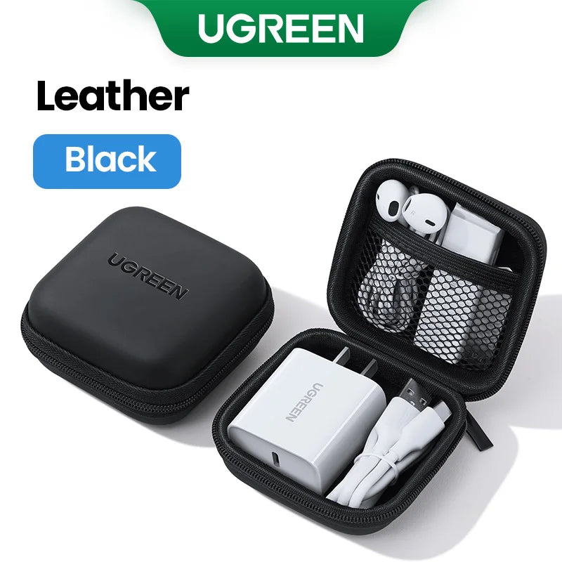UGREEN Hard Shell Tech Organizer Case for Earbuds, USB Cables, Chargers & Small Gadgets