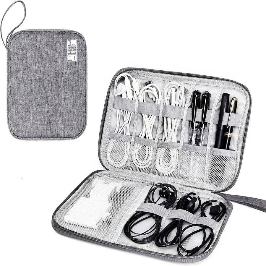 Tech Organizer Travel Case Electronic Accessories Organizer for Cables, Chargers, Earbuds, Power Banks &amp; Everyday Tech Essentials