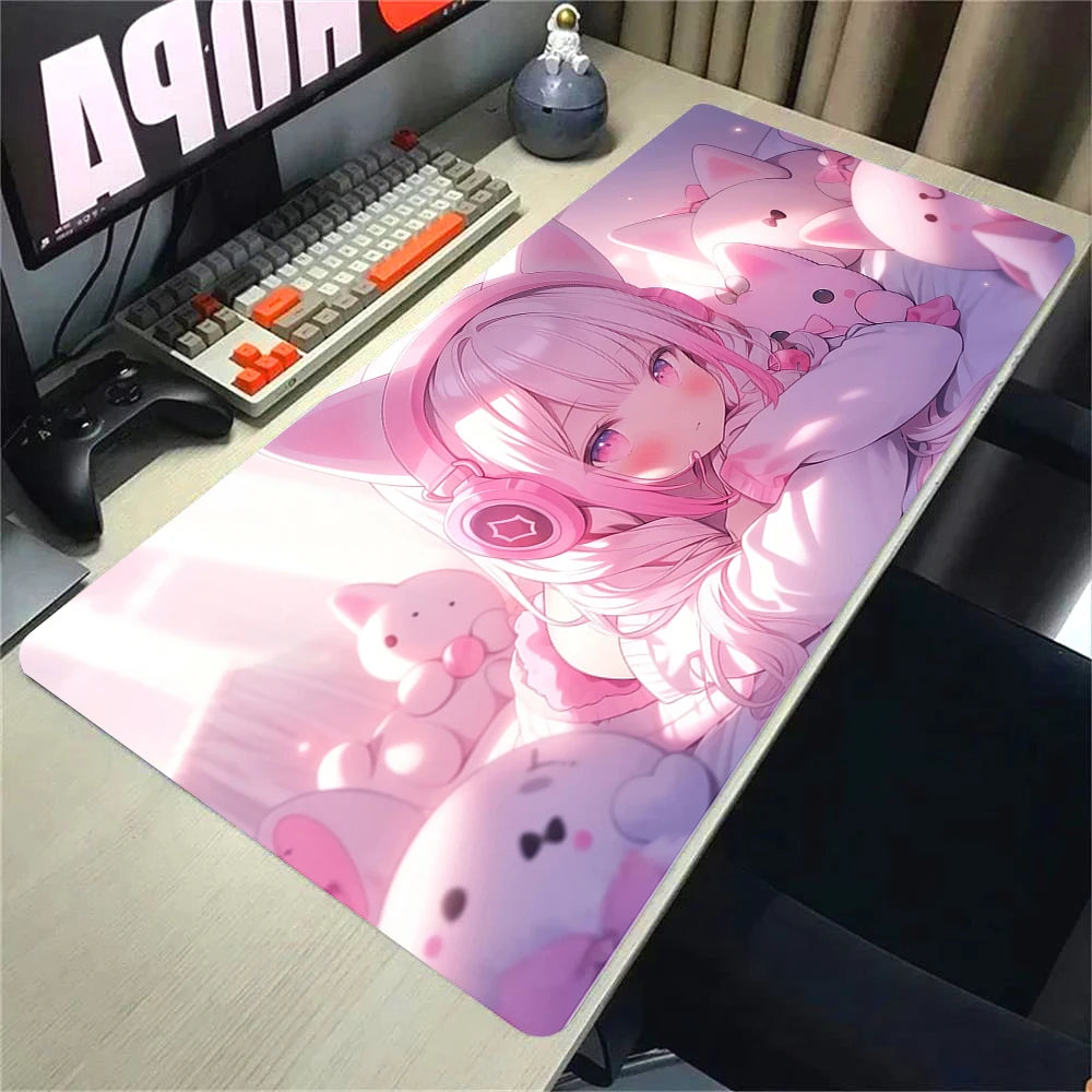 Kawaii Anime Desk Mat –  Gaming Mouse Pad, Non-Slip Rubber Base, HD Print