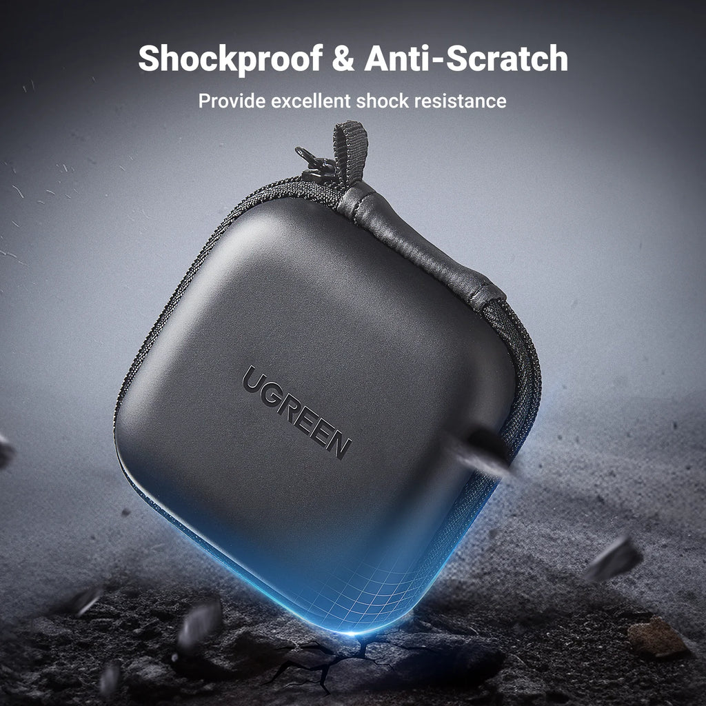 UGREEN Hard Shell Tech Organizer Case for Earbuds, USB Cables, Chargers & Small Gadgets