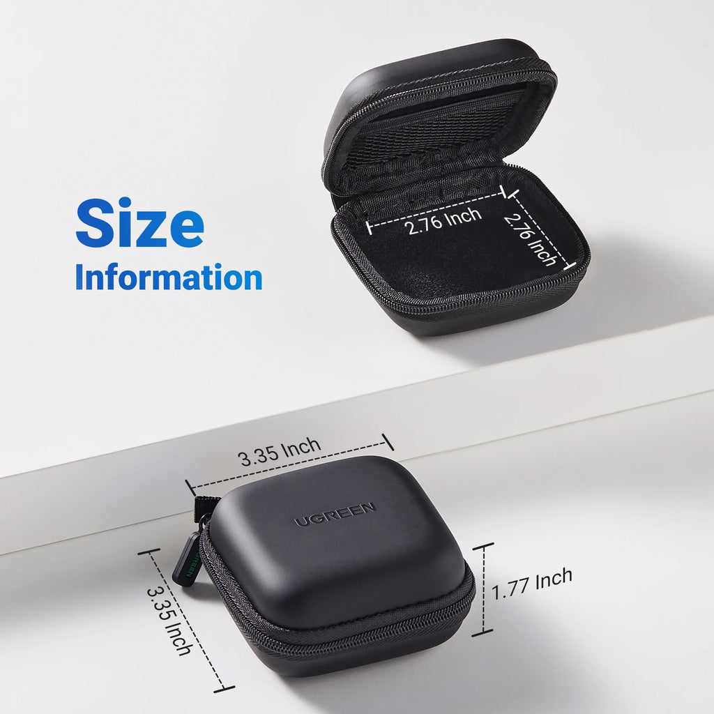 UGREEN Hard Shell Tech Organizer Case for Earbuds, USB Cables, Chargers & Small Gadgets