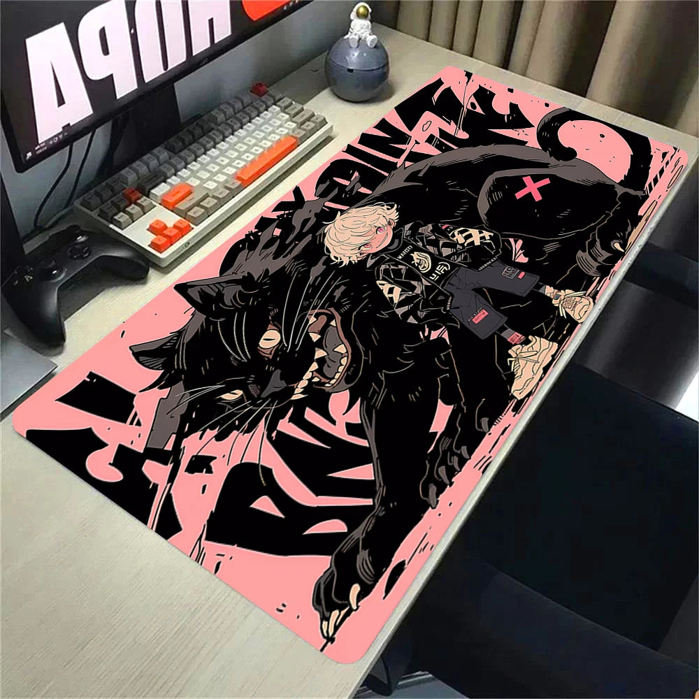 Anime Gaming Desk Mat – Mouse Pad, Kawaii Girl & Cat Design, Smooth Control Surface