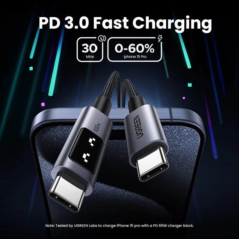 UGREEN UNO PD100W USB-C to USB-C Fast Charging Cable