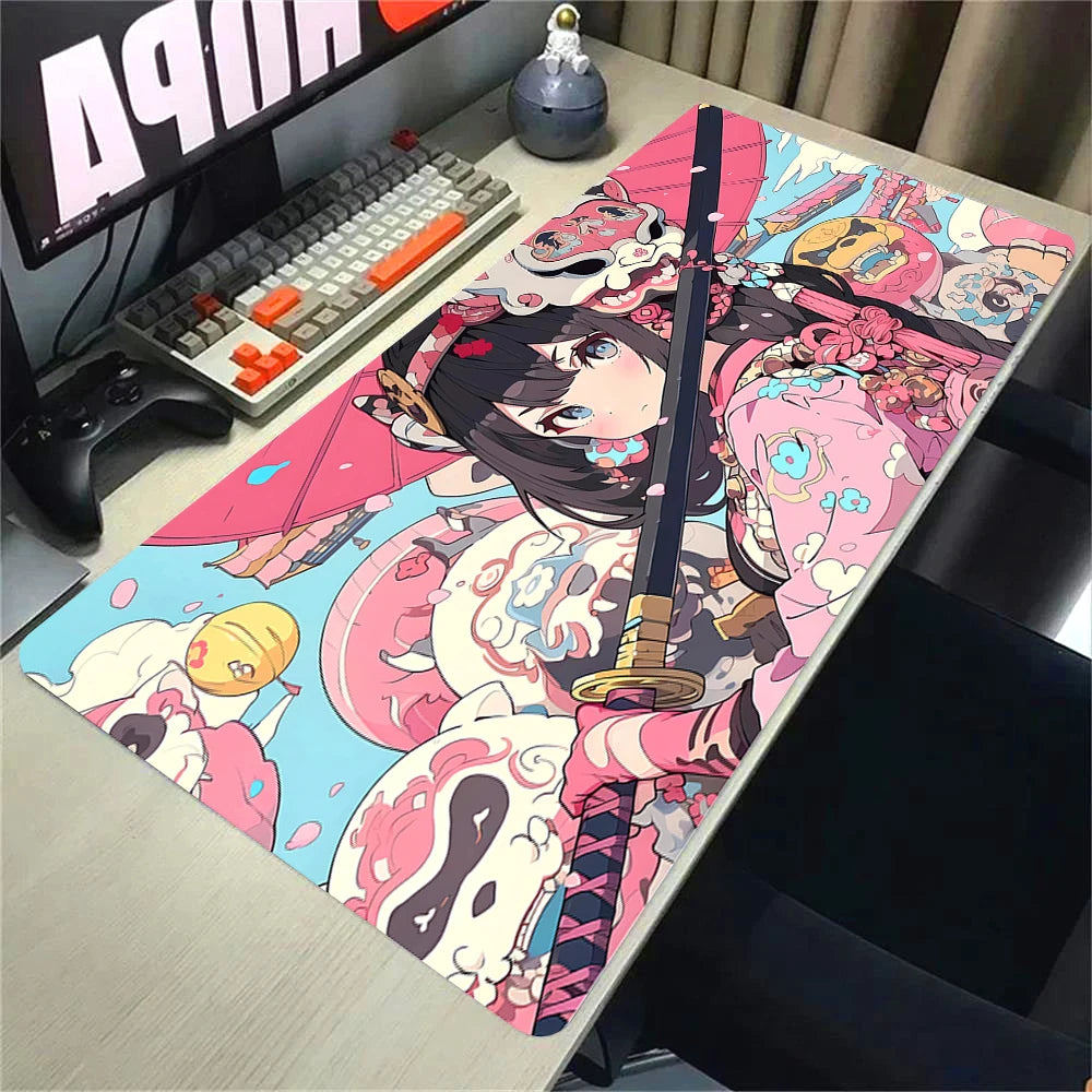 Kawaii Anime Desk Mat –  Gaming Mouse Pad, Non-Slip Rubber Base, HD Print